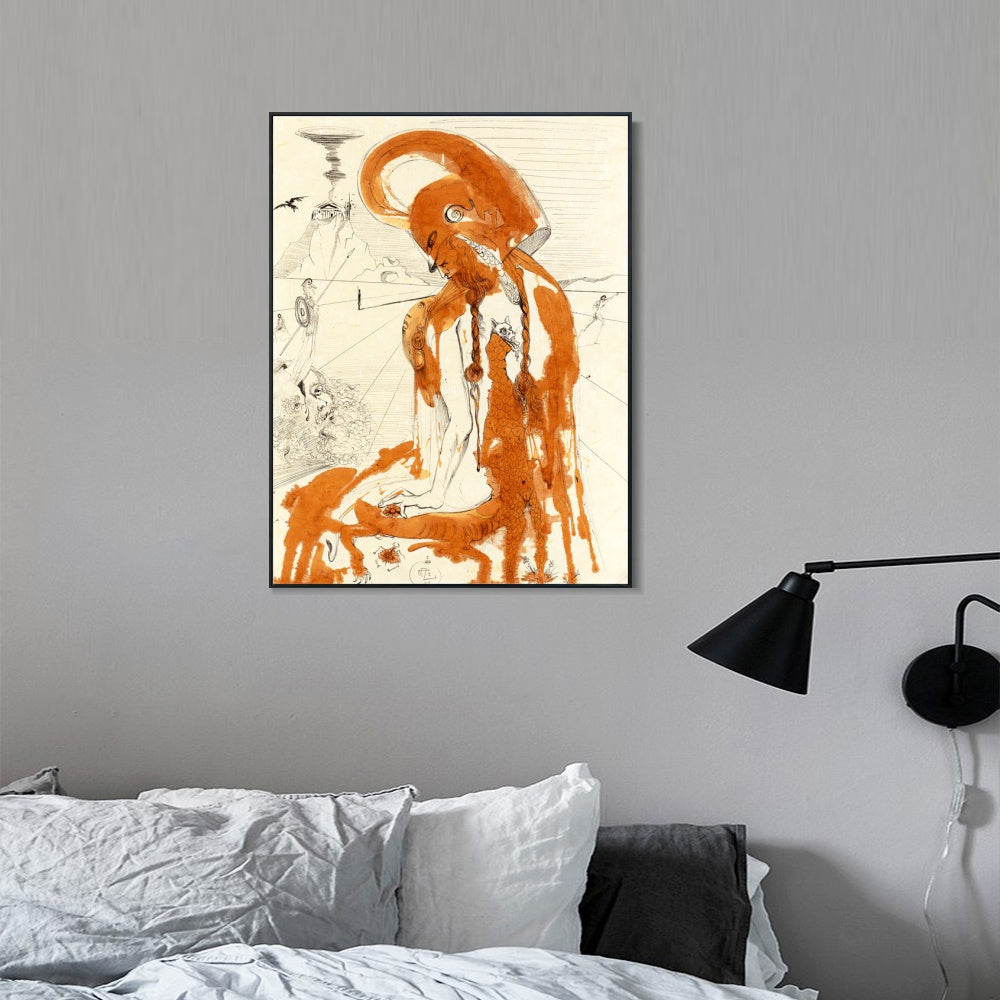 INVIN ART Framed Canvas Series#124 by Salvador Dal Wall Art Living Room Home Office Decorations