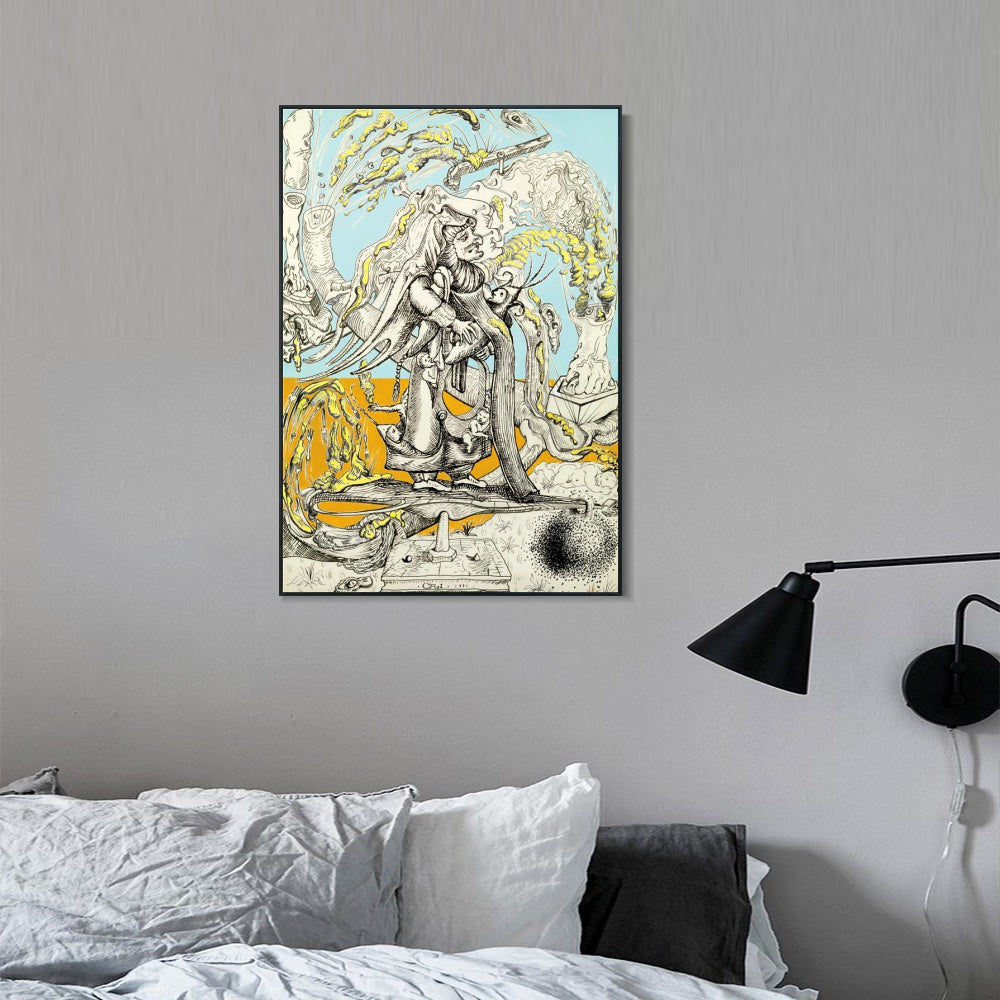 INVIN ART Framed Canvas Series#126 by Salvador Dal Wall Art Living Room Home Office Decorations