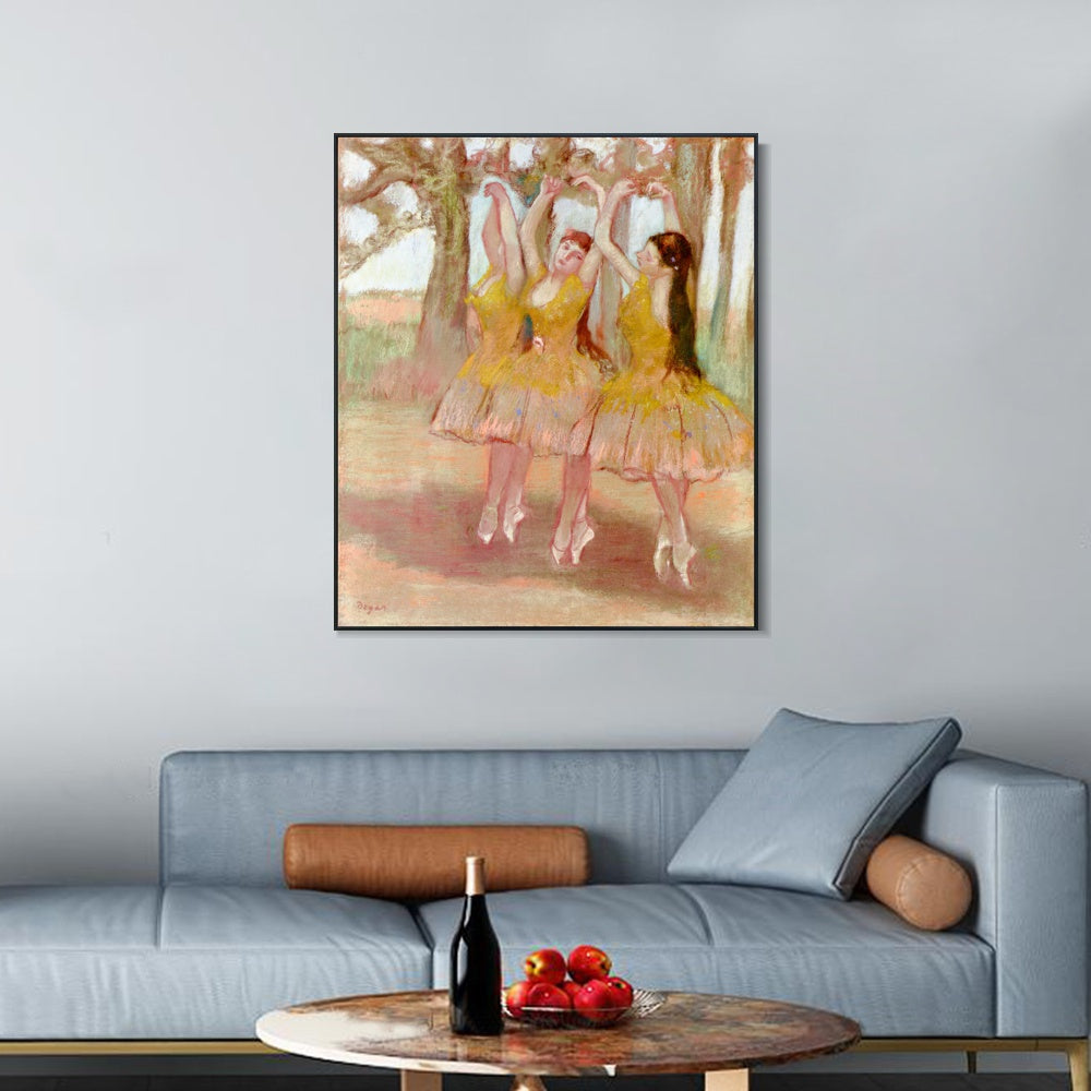 INVIN ART Framed Canvas Giclee Print Art Grecian Dance by Edgar Degas Wall Art