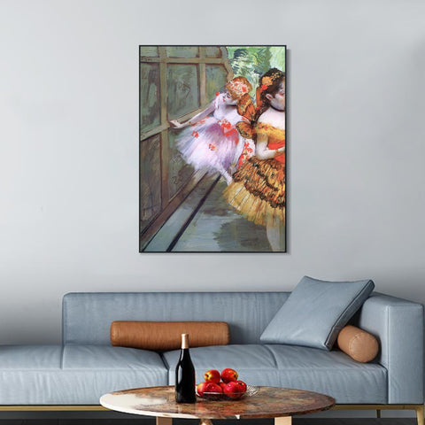 INVIN ART Framed Canvas Giclee Print Art Ballet Dancers in Butterfly Costumes by Edgar Degas Wall Art Living Room Home Office Decorations