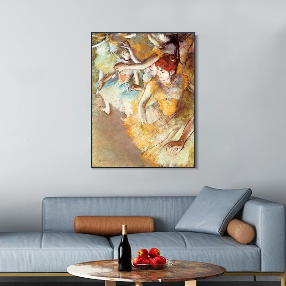 INVIN ART Framed Canvas Giclee Print Art Ballet Dancers on the Stage by Edgar Degas Wall Art