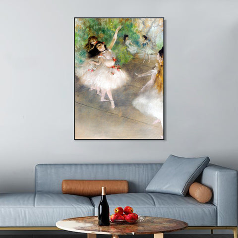 INVIN ART Framed Canvas Giclee Print Art Dancers, 1878 by Edgar Degas Wall Art Living Room Home Office Decorations