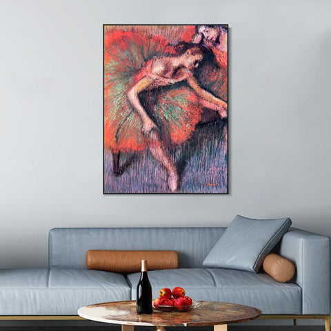 INVIN ART Framed Canvas Giclee Print Art Dancers,1899 by Edgar Degas Wall Art Living Room Home Office Decorations