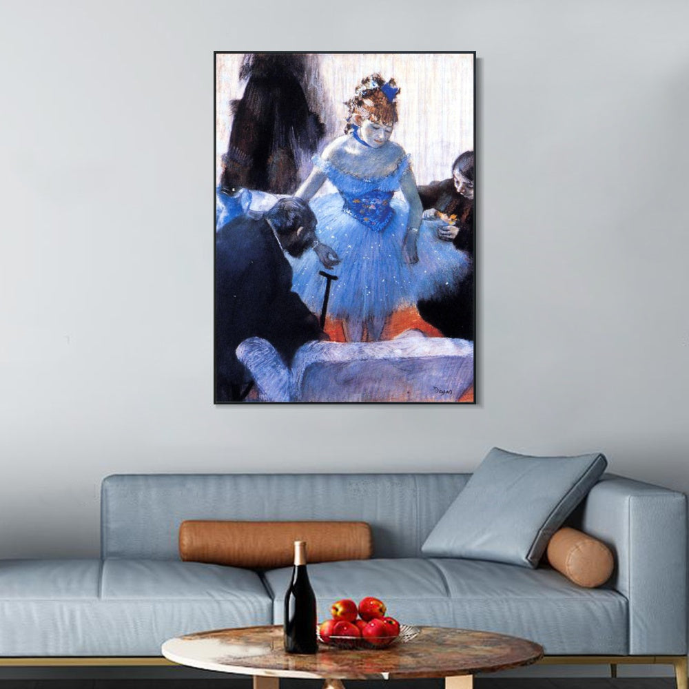 INVIN ART Framed Canvas Giclee Print Art Dancer's Dressing Room by Edgar Degas Wall Art