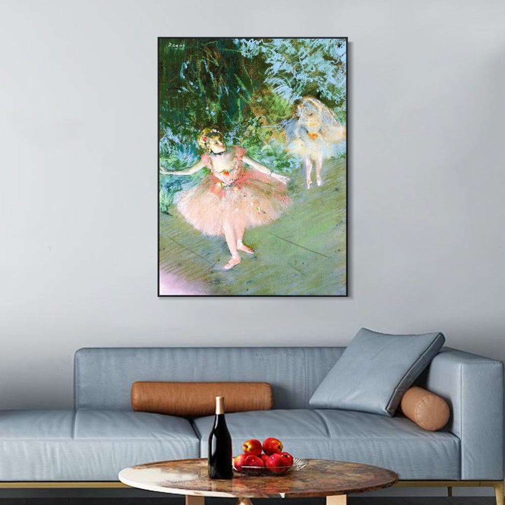 INVIN ART Framed Canvas Giclee Print Art Dancers on Set,1878-1880 by Edgar Degas Wall Art