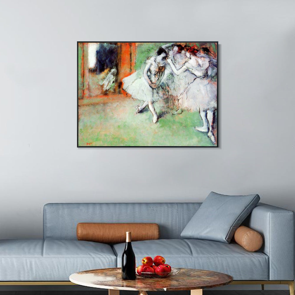 INVIN ART Framed Canvas Giclee Print Art Group of Dancers,circa 1900-1905 by Edgar Degas Wall Art