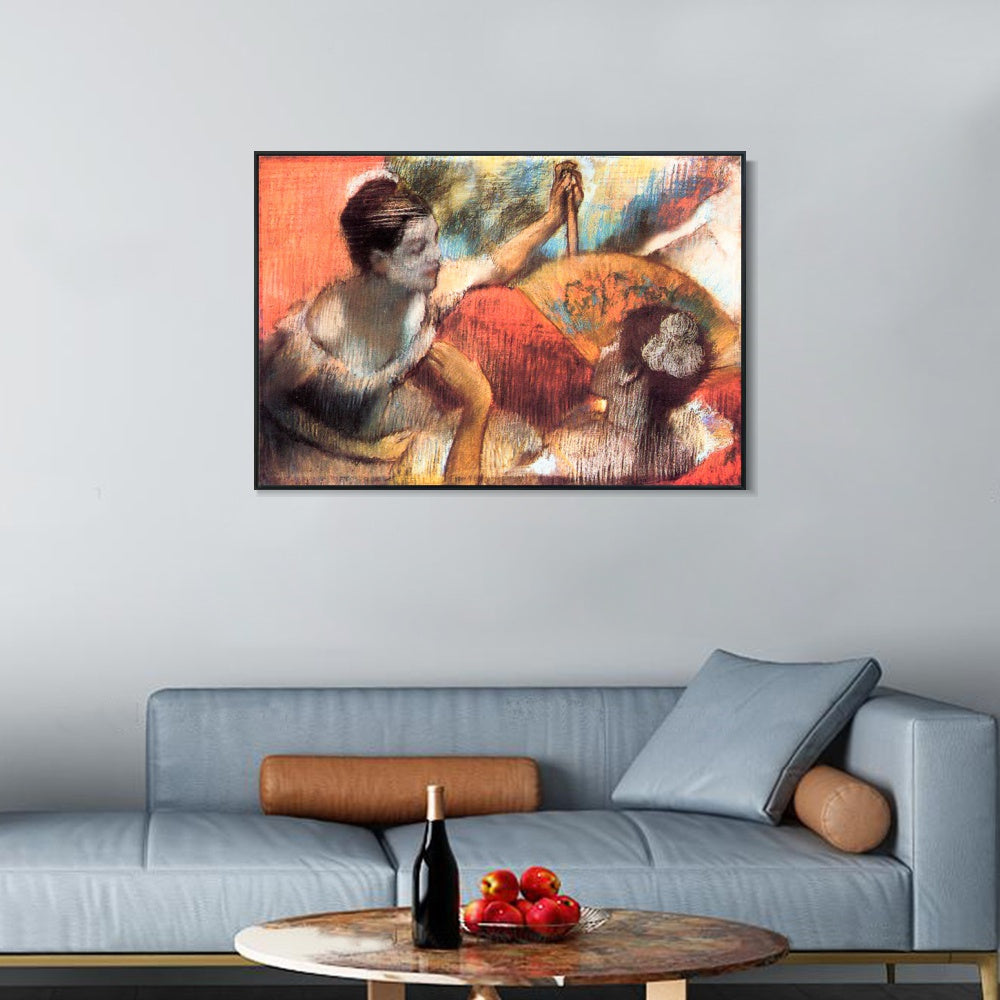 INVIN ART Framed Canvas Giclee Print Art Dancers in a Box, circa 1884 by Edgar Degas Wall Art