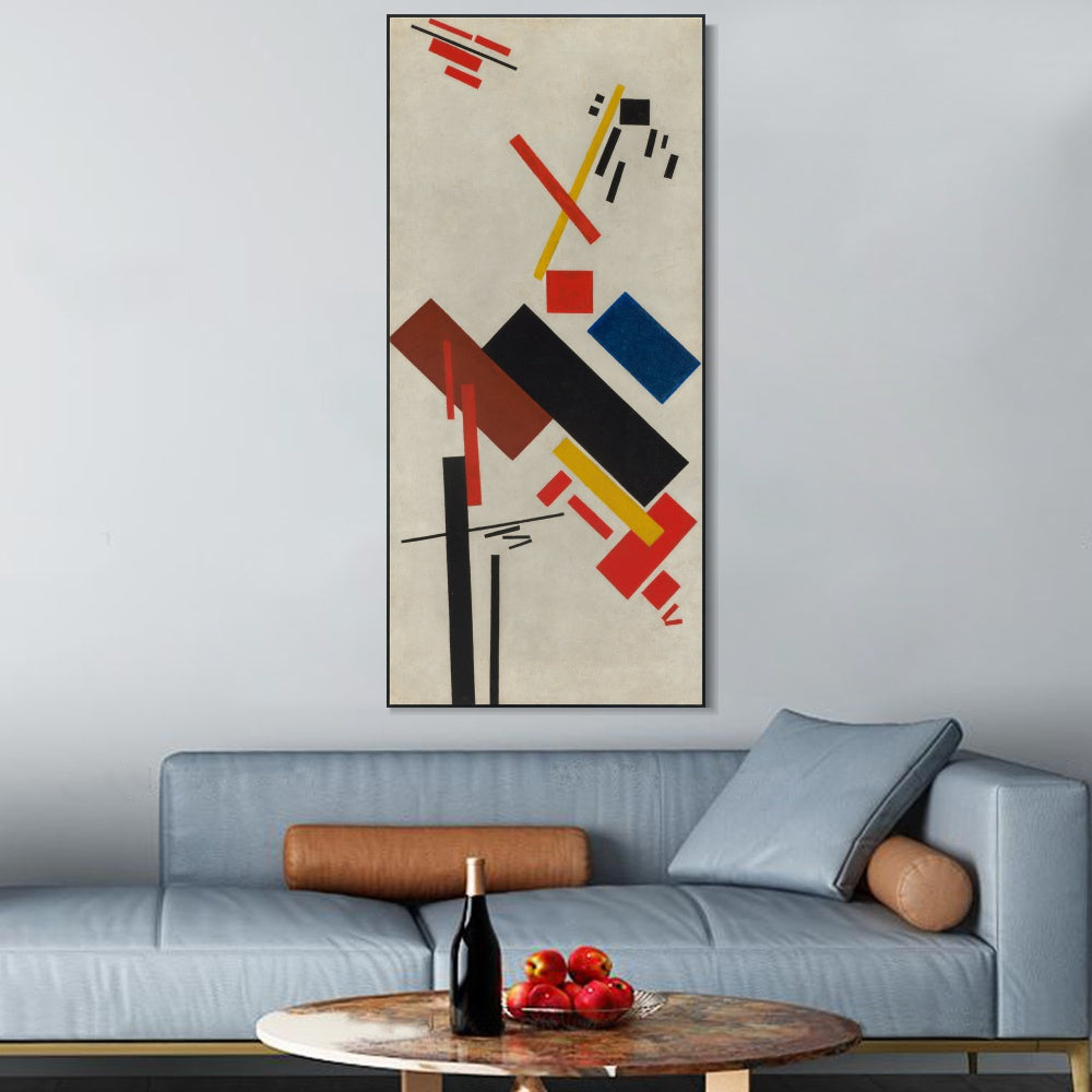 INVIN ART Framed Canvas Giclee Print Art Howse Under Construction by Kasimir Malevich Wall Art Living Room Home Office Decorations