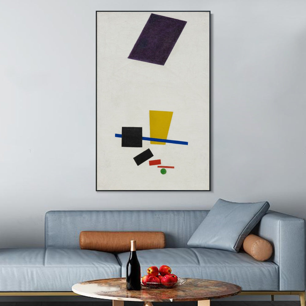 INVIN ART Framed Canvas Giclee Print Art Painterly Realism of a Football Player Color Masses in the 4th Dimension by Kasimir Malevich Wall Art Living Room Home Office Decorations