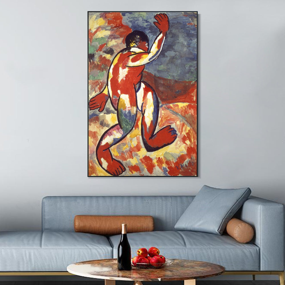 INVIN ART Framed Canvas Giclee Print Art Bather by Kasimir Malevich Wall Art Living Room Home Office Decorations