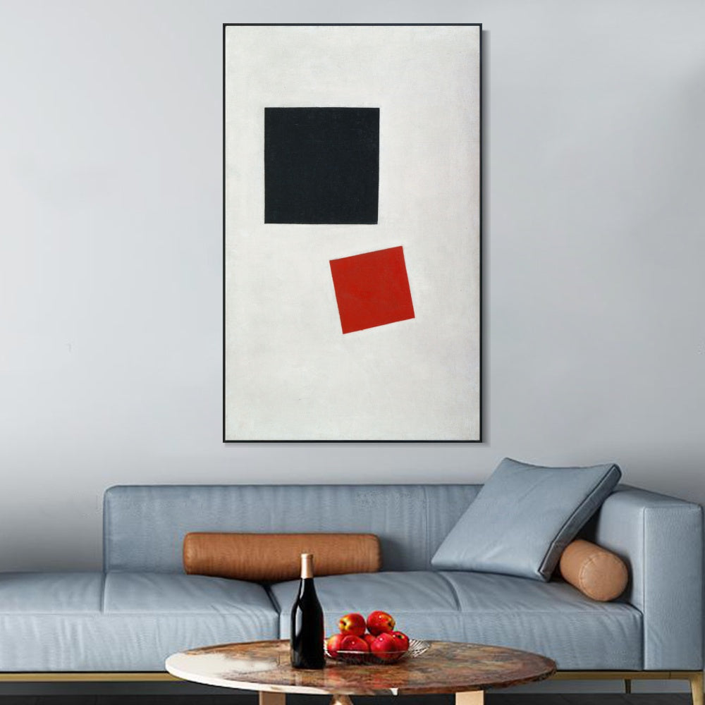 INVIN ART Framed Canvas Giclee Print Art Color Masses in The Fourth Dimension by Kasimir Malevich Wall Art Living Room Home Office Decorations
