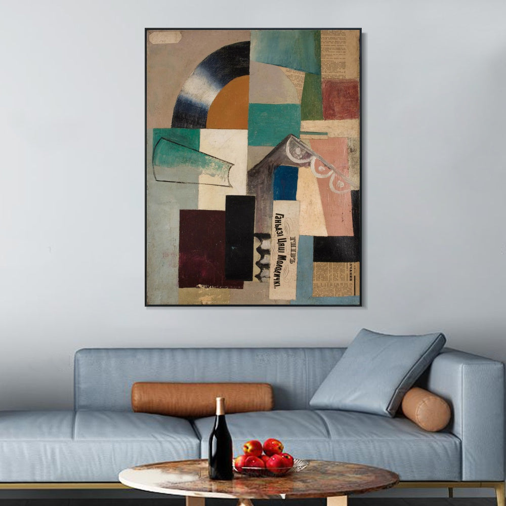INVIN ART Framed Canvas Giclee Print Art Series#056 by Kasimir Malevich Wall Art Living Room Home Office Decorations