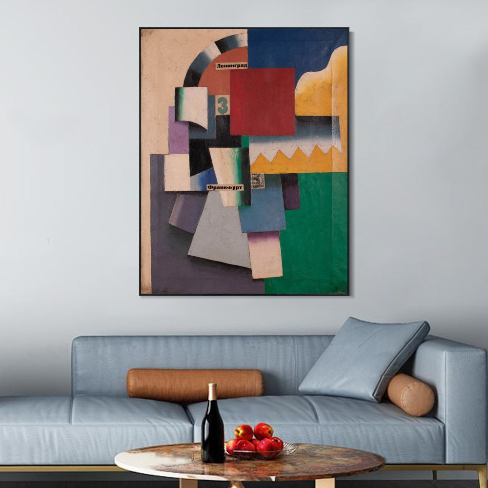 INVIN ART Framed Canvas Giclee Print Art Series#057 by Kasimir Malevich Wall Art Living Room Home Office Decorations