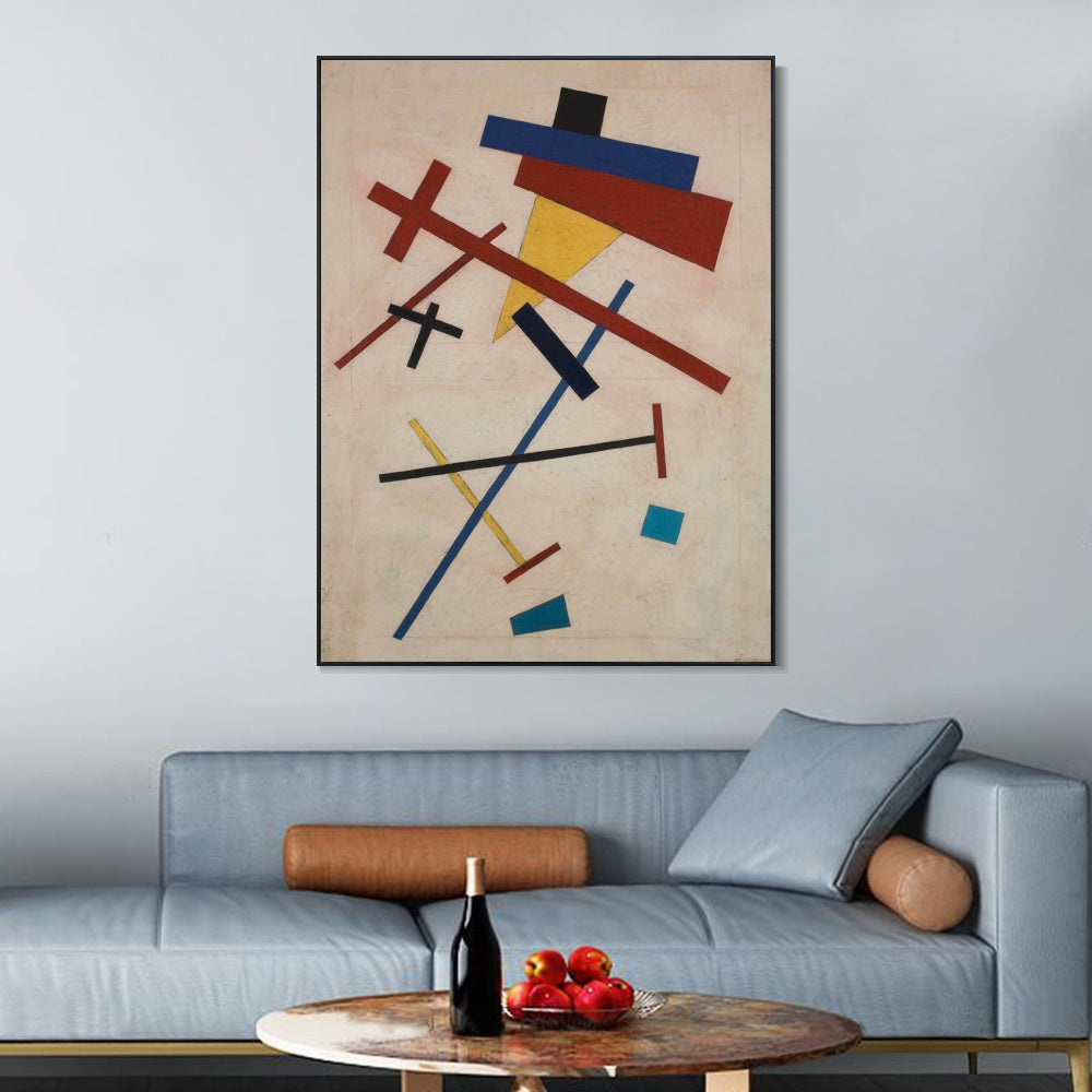 INVIN ART Framed Canvas Giclee Print Art Series#059 by Kasimir Malevich Wall Art Living Room Home Office Decorations