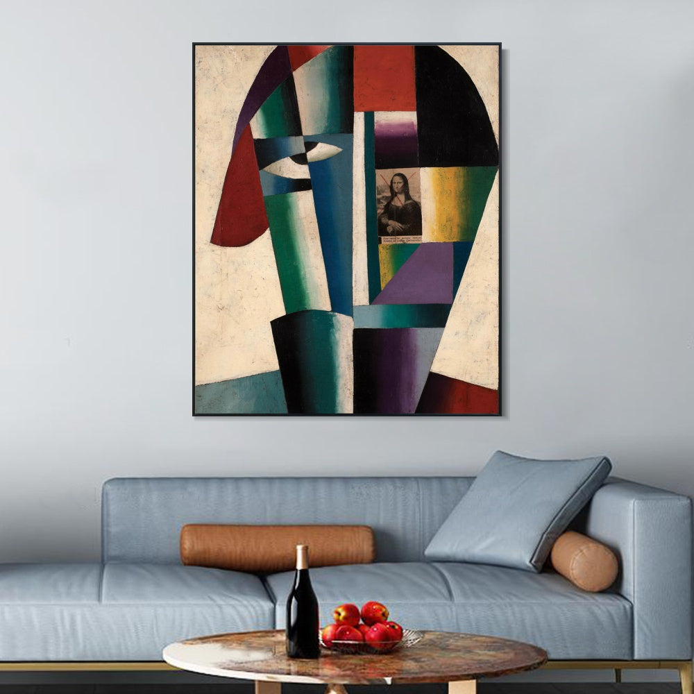 INVIN ART Framed Canvas Giclee Print Art Series#060 by Kasimir Malevich Wall Art Living Room Home Office Decorations