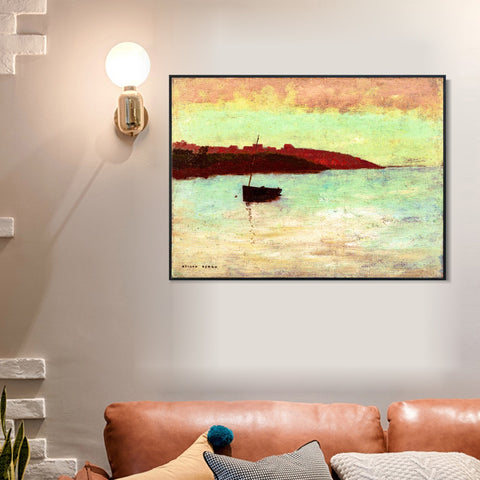 INVIN ART Framed Canvas Series#025 by Odilon Redon Wall Art Living Room Home Office Decorations