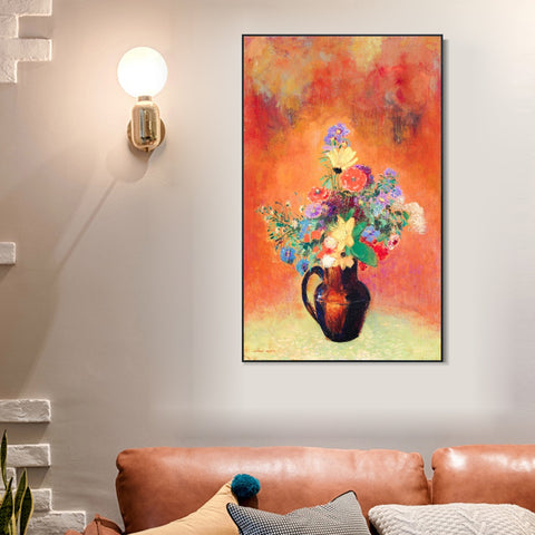 INVIN ART Framed Canvas Series#026 by Odilon Redon Wall Art Living Room Home Office Decorations