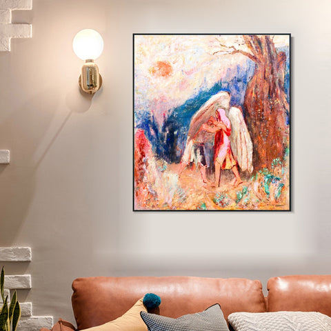 INVIN ART Framed Canvas Series#030 by Odilon Redon Wall Art Living Room Home Office Decorations