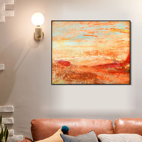 INVIN ART Framed Canvas Series#037 by Odilon Redon Wall Art Living Room Home Office Decorations