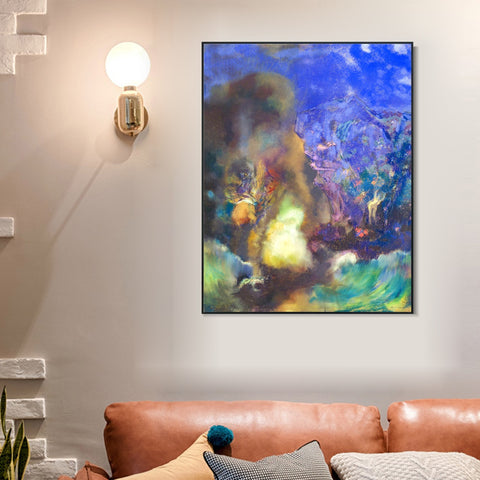INVIN ART Framed Canvas Series#040 by Odilon Redon Wall Art Living Room Home Office Decorations