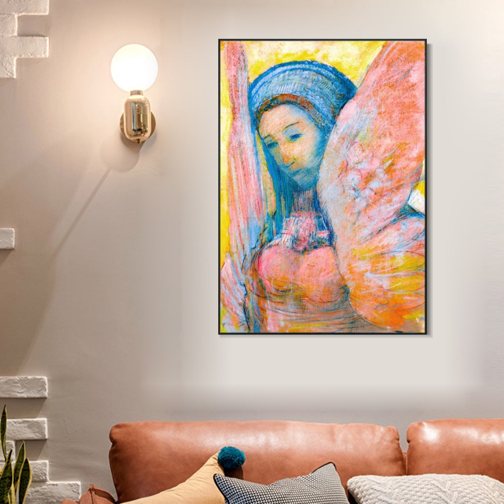 INVIN ART Framed Canvas Series#041 by Odilon Redon Wall Art Living Room Home Office Decorations