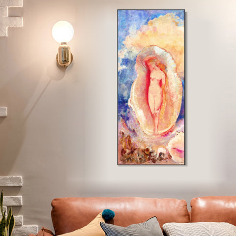 INVIN ART Framed Canvas Series#043 by Odilon Redon Wall Art Living Room Home Office Decorations