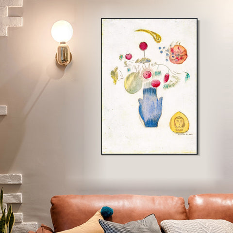 INVIN ART Framed Canvas Series#045 by Odilon Redon Wall Art Living Room Home Office Decorations