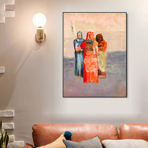 INVIN ART Framed Canvas Series#049 by Odilon Redon Wall Art Living Room Home Office Decorations