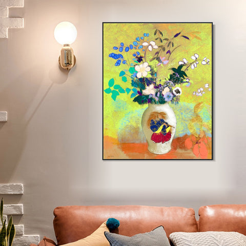 INVIN ART Framed Canvas Series#052 by Odilon Redon Wall Art Living Room Home Office Decorations