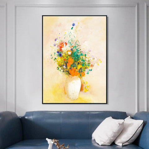 INVIN ART Framed Canvas Series#059 by Odilon Redon Wall Art Living Room Home Office Decorations