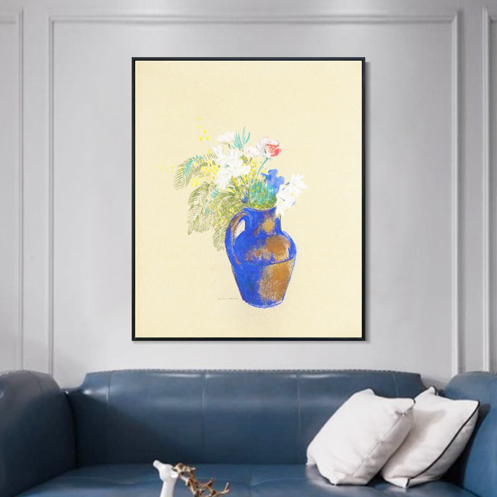 INVIN ART Framed Canvas Series#063 by Odilon Redon Wall Art Living Room Home Office Decorations