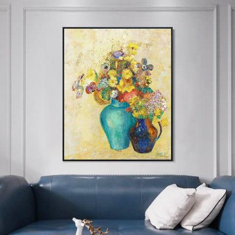 INVIN ART Framed Canvas Series#066 by Odilon Redon Wall Art Living Room Home Office Decorations