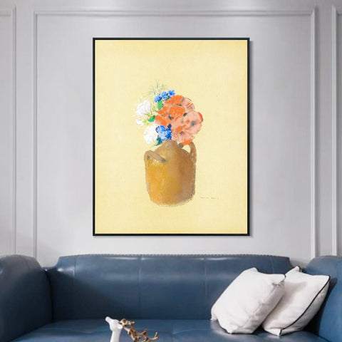 INVIN ART Framed Canvas Series#070 by Odilon Redon Wall Art Living Room Home Office Decorations