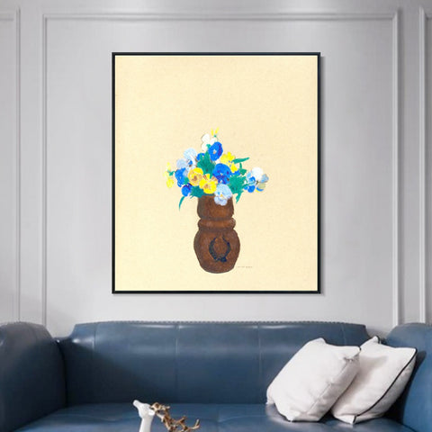 INVIN ART Framed Canvas Series#072 by Odilon Redon Wall Art Living Room Home Office Decorations