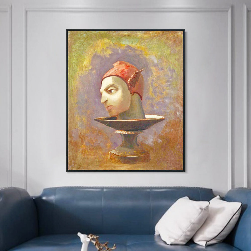 INVIN ART Framed Canvas Series#074 by Odilon Redon Wall Art Living Room Home Office Decorations