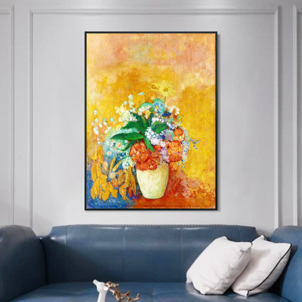 INVIN ART Framed Canvas Series#078 by Odilon Redon Wall Art Living Room Home Office Decorations