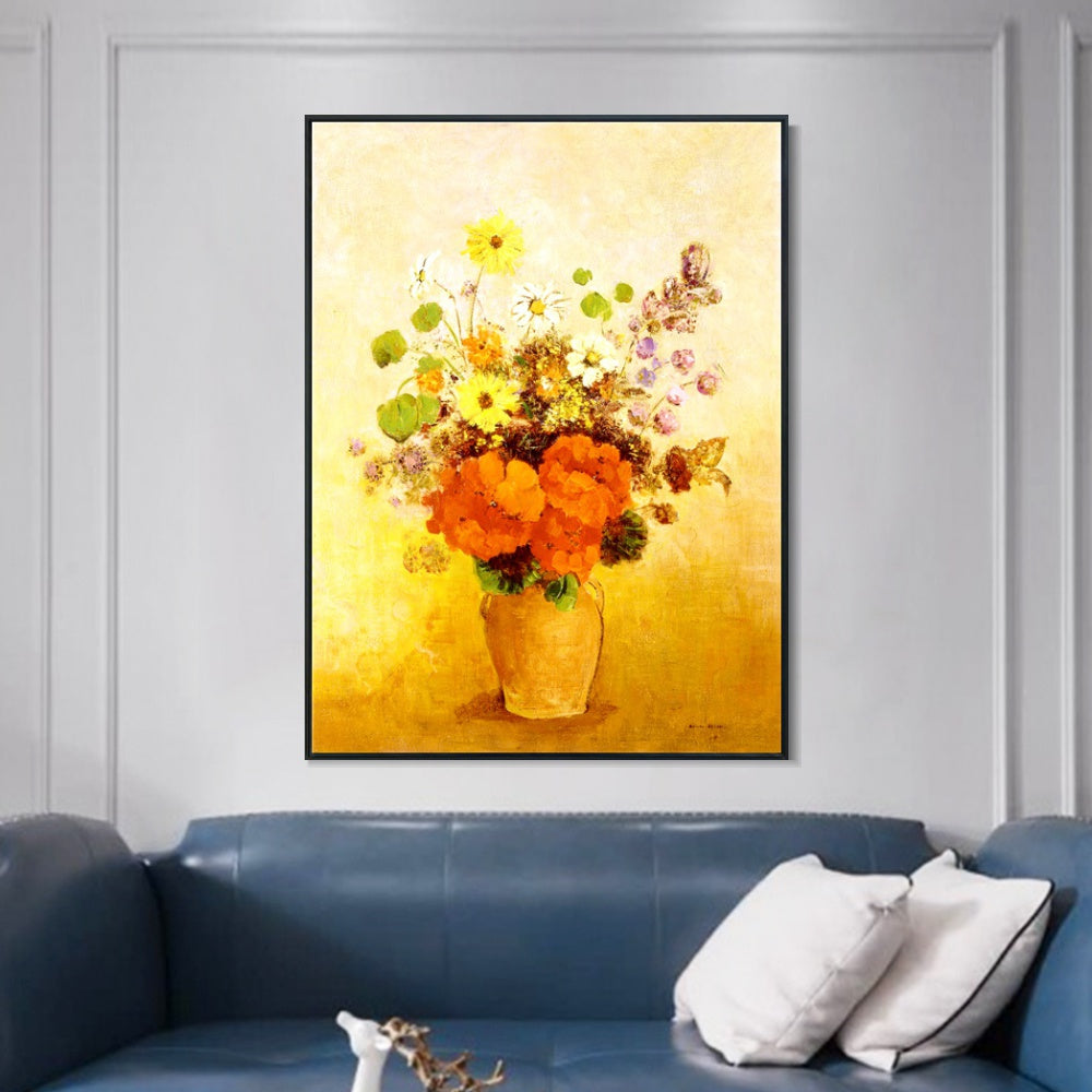 INVIN ART Framed Canvas Series#079 by Odilon Redon Wall Art Living Room Home Office Decorations