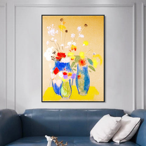 INVIN ART Framed Canvas Series#080 by Odilon Redon Wall Art Living Room Home Office Decorations
