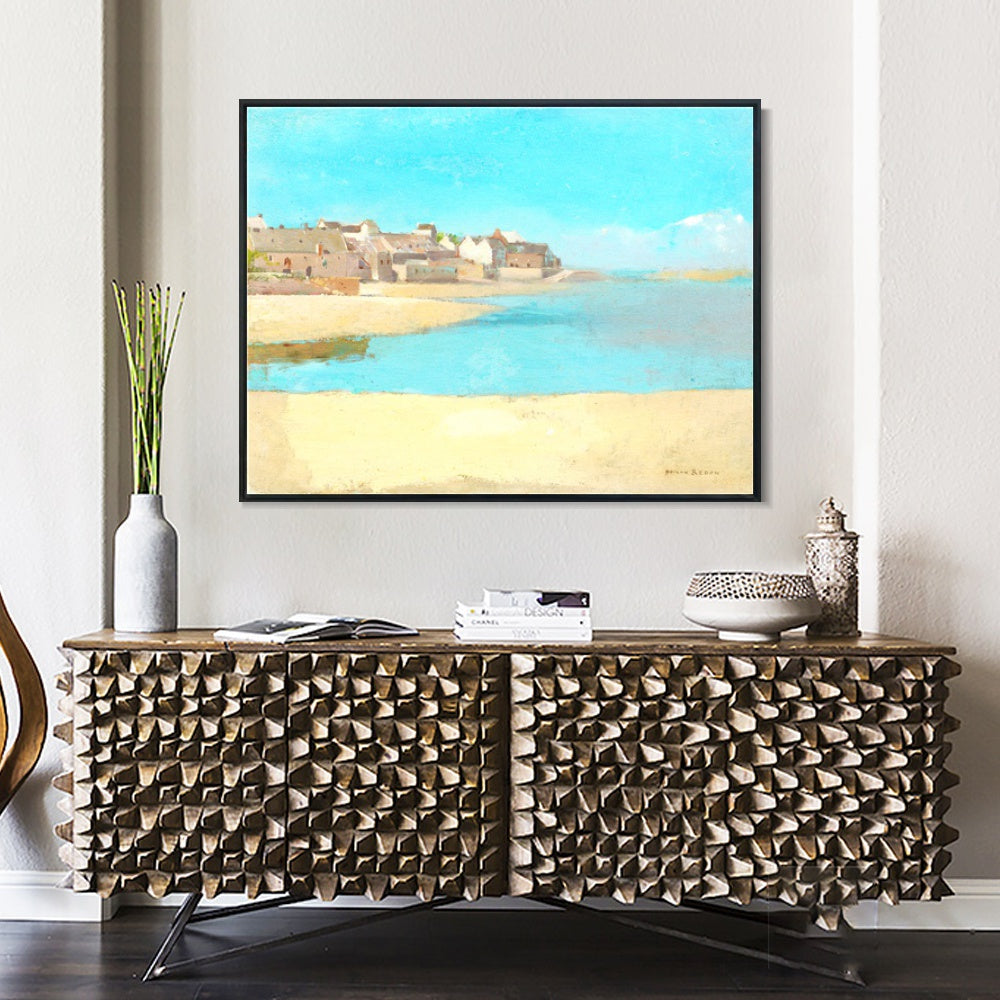 INVIN ART Framed Canvas Series#084 by Odilon Redon Wall Art Living Room Home Office Decorations