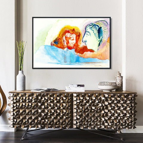 INVIN ART Framed Canvas Series#090 by Odilon Redon Wall Art Living Room Home Office Decorations