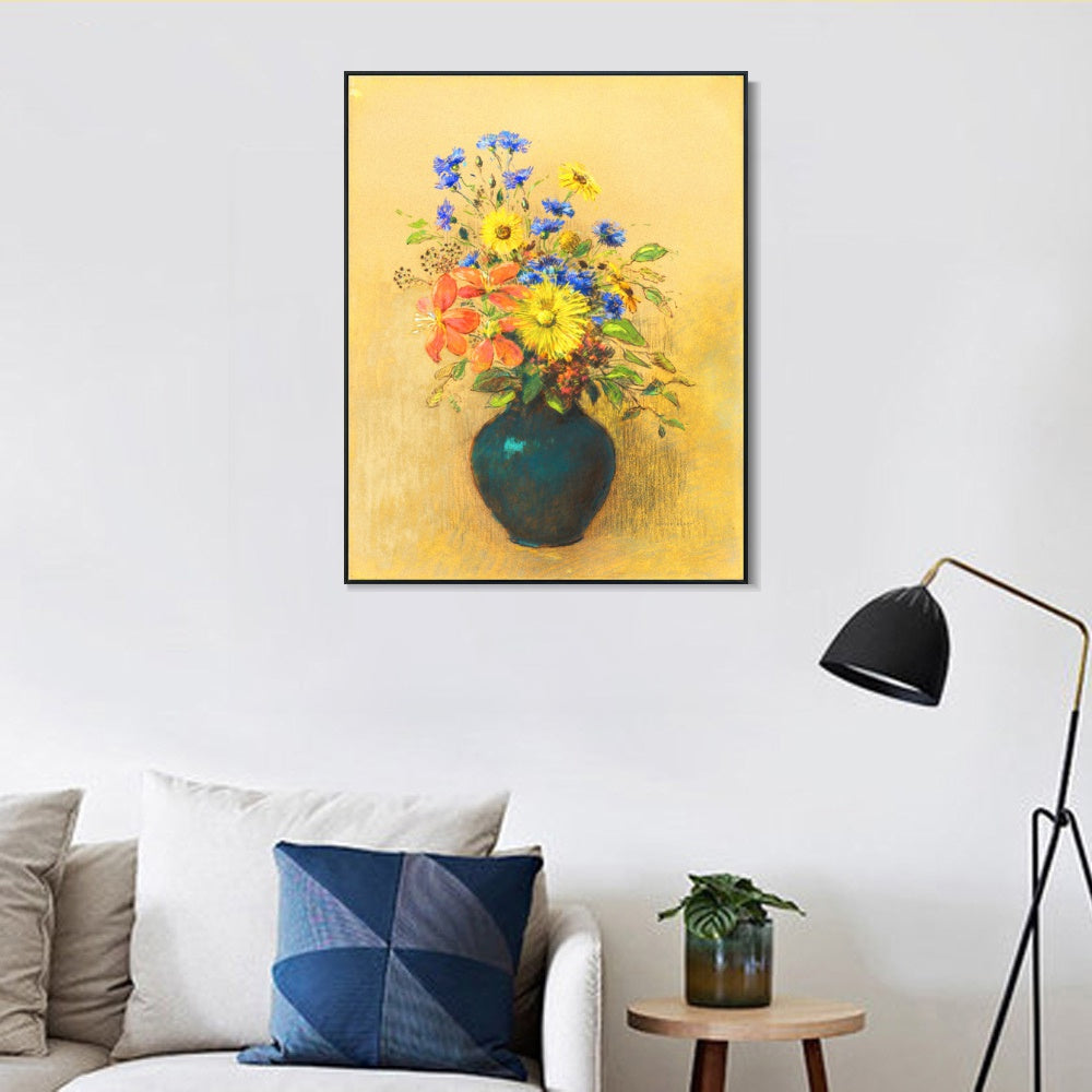 INVIN ART Framed Canvas Series#095 by Odilon Redon Wall Art Living Room Home Office Decorations