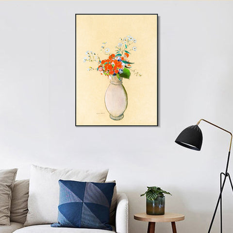 INVIN ART Framed Canvas Series#097 by Odilon Redon Wall Art Living Room Home Office Decorations