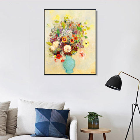 INVIN ART Framed Canvas Series#098 by Odilon Redon Wall Art Living Room Home Office Decorations