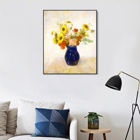 INVIN ART Framed Canvas Series#100 by Odilon Redon Wall Art Living Room Home Office Decorations