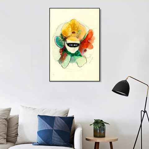 INVIN ART Framed Canvas Series#105 by Odilon Redon Wall Art Living Room Home Office Decorations