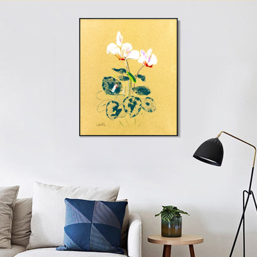 INVIN ART Framed Canvas Series#108 by Odilon Redon Wall Art Living Room Home Office Decorations