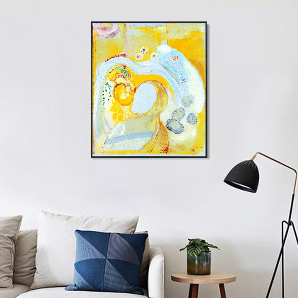INVIN ART Framed Canvas Series#122 by Odilon Redon Wall Art Living Room Home Office Decorations