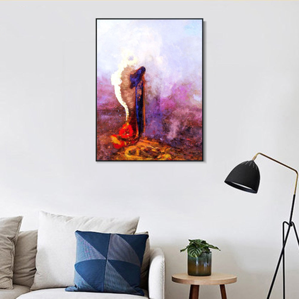 INVIN ART Framed Canvas Series#129 by Odilon Redon Wall Art Living Room Home Office Decorations