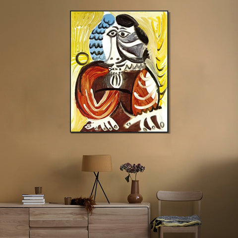 INVIN ART Framed Canvas Giclee Print Art Series#366 by Pablo Picasso Wall Art Living Room Home Office Decorations