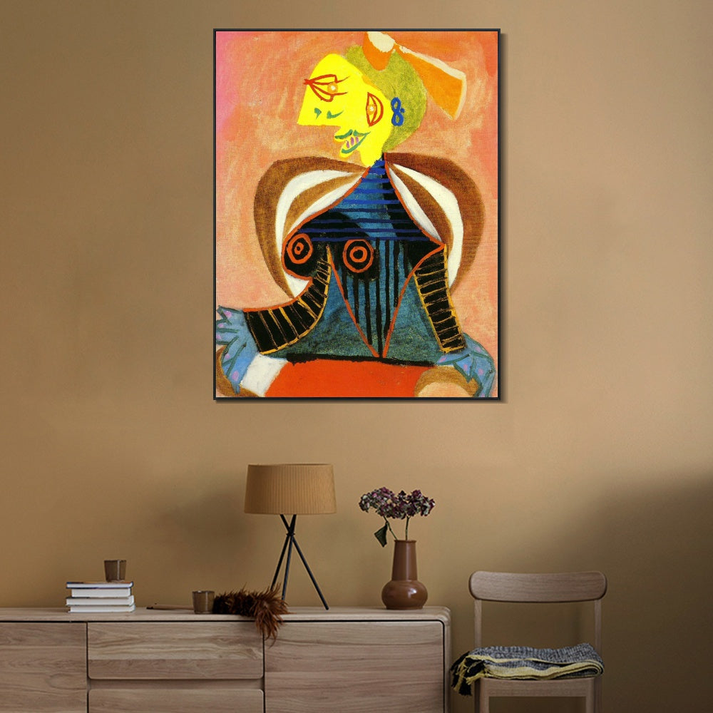 INVIN ART Framed Canvas Giclee Print Art 1937 Portrait de Lee Miller#2 by Pablo Picasso Wall Art